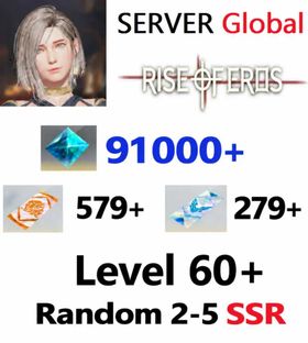 【Global | Rise Of Eros】91000 Crystal + 579 Bond Contract + 279 Deity Contract + Random 2~5 SSR | Level 60 | Reroll Account