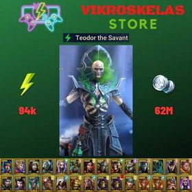 Starter acc with Teodor : 94k energy / 62 mln coins / Lady Kimi, Arix, Ninja + 21 Login Legendaries / Fenax, Oboro