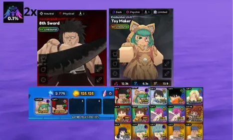 🔥2x Unbound, Zaraki (Unbound),Toy maker (Unbound)+Mytical units!!🔥 Anime Expeditions Account, meta