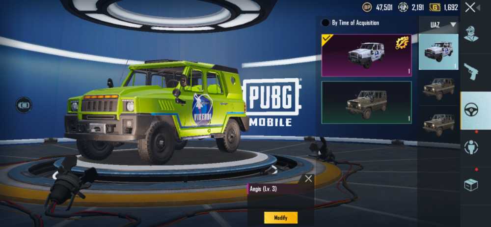 Pubg Mobile Global Account With Pharoh Lvl3 And Upgradable Uaz Lvl3 And Much More