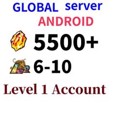 GLOBAL[Android][INSTANT]5500+ Dragon Stones+6-10 LR DRAGON BALL Z DOKKAN BATTLE Beginner Account Level 1 Account|Dragon Ball Z Dokkan Battle