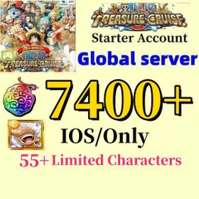 Global| IOS /only| [7300-7400 Diamond/Rainbow]+G5 luffy |random 55+ limited characters丨Global English server | Initial account|Account Level 1-3|[Instan Delevery]ONE PIECE TREASURE CRUISE