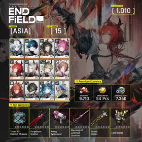 [ASIA] 5 Limit 5 Sign | Laevatain Sign + Yvonne Sign + Fangyi Sign + Camille Sign + Arcane Sign | Login Gryphline | No Cheat | Fast Delivery | AKEN1010