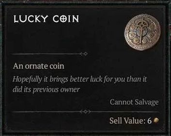 Season Softcore | x1 Lucky Coin | Quest Item | Uber Horadrims