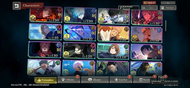 (Global Twhk) Yuji Summer A3 + Yuji Mo A3 + Yuta A2 + Kenjaku A2 + Gojo 0.2 A1 + Yuji CG + Nanami Teen + Yuta CG A1 + Yuji Zone + Sukuna