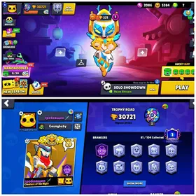 81 BRAWLER🔥30,721+ TROPHY🏆12 MAX BRAWL🔥30 HYPERCHARGED💙5,000+ COIN🔷Win Streak 15🔷160 + Skin💙True Gold 1🔷True Silver 2🔷Lots of Rare Skin💙Android And Ios•Full Access✅INSTANT DELIVERY✅