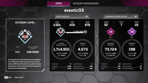 LVL 418 | HEIRLOOM OCTANE AND VALK | 90 LEGENDARY ITEMS | BP S15 MAX | FULL EMAIL ACCESS | 4K DAMAGE BADGE OCTANE | 350 AC | 3X DIAMONDS |