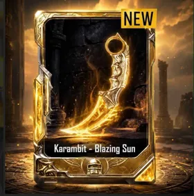 KARAMBIT - Blazing Sun Knife Skin Card  Requirements:  - Become Friend In-Game  - Instant Delivery