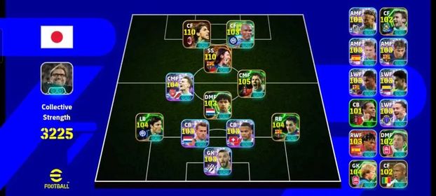 STERNGTH 3225+💥ONLY KONAMI✅ LIONEL MESSI BLITZ 110🔥ZLATAN IBRAHIMOVIC 110🔥MARTIN ODEGAARD 104🔥STEVEN GERRARD 105 🔥ALBERT FERRER 104🔥 JAVIER ZANETTI 104🔥NEYMAR JR blitz 102🔥ALEXIS MAC ALLISTER 103🔥SAMUEL ETO'O 103🔥FRANK RIJKAARD 103🔥 🔥BEST BALANCE I'D 🔥 🔥TOP PAID ALL BEST I'D 🔥
