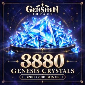Genshin Impact - 3880 Genesis Crystals (3280 + 600 Bonus)