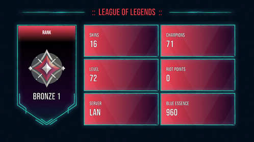 🥑 LAN 🥑 16 SKINS 🥑 BRONZE 1 🥑 71 CHAMPIONS 🥑 72 LEVEL 🥑 INSTANT DELIVERY 🥑 FULL ACCESS 🥑 Exure 🥑