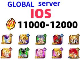 IOS[GLOBAL][INSTANT]10000-11000 Dragon Stones+LR10 The character in the picture|10-18 LR limited role DRAGON BALL Z DOKKAN BATTLE Farmed Starter Account|SKU010|Dragon Ball Z Dokkan Battle