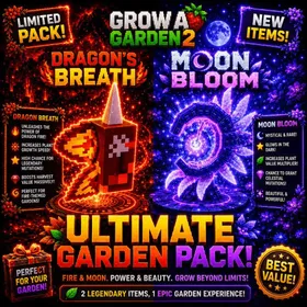 25x 🔥 Dragon's Breath 🐉 + 50x 🌙 Moon Bloom 🌑 | SEED PACK | Grow a Garden 2 (GAG 2) | 🌈 SUPER ✨ |⚡️Instan Delivery⚡️