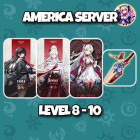 [America] Chisa + Signature Weapon + Hiyuki Carlotta | Level 8-10 | Login by Microsoft Email | Starter Account