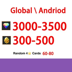 Global|Android/Only|3000-3500RD|300-500GF|100% Safe Account|
