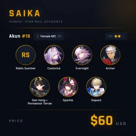 Female MC + Robin Summer + Castorice + Evernight + Archer + Dan Heng • Permansor Terrae + Sparkle + Gepard + 2 Golden Companions