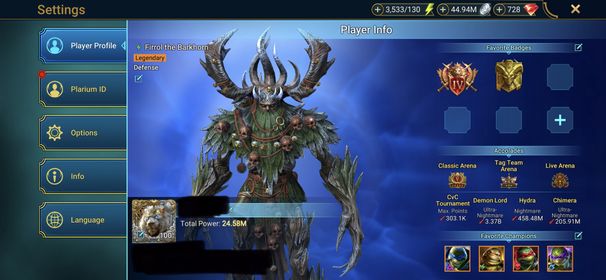 [7 Mythical Champions][24.58M] Lady Mikage,Nais,Androc,Gizmak+1,Embrys,Karnage + 251 LEGENDARY (Marius(5*),Leonardo+Donnie+Raph+Mich(5*),Acrizia+Gnut x4,HEKATON,Arb(5*) 415,Pheidi,Krisk(6*),Marichka(5*)...) + 1k UNM + 1k NM HYDRA + 25 SD/25 SHOGUN AUTO