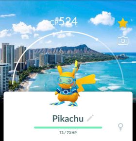 Trading Pokémon | Trade Shiny Pikachu With Honolulu Background To Your Account . Trade 20K Or 1M Stardust , Please Read Description .