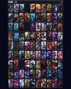 🌍 LAN ⭐ Unranked 🎨 97 Skins 🏆 139 Champions 💙 3K BE 📈 Level 233 🔥 Riot Kayle 🏅 Riot Girl Tristana 💎 5 Legendary 🔹 Battlecast Prime Cho'Gath 🔹 Battle Academia Ezreal 🔹 Dunkmaster Darius 🔹 Broken Covenant Riven 🔹 PsyOps Sona 🔹 Emumu 🔹 Beemo m9134237221