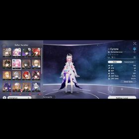 ASIA | Female | Starter TL 4 | Cyrene E1 + Tribbie + Sparkle + Archer + Gilgamesh + Seele + Ruan Mei + Dan Heng Permansor Terrae + Bronya + Gepard + Welt | Golden Companion Spirit 2 | #R12