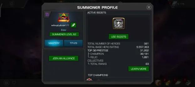 LEVEL 62 - RATING 5,557M - 4 R5, 17 R4 & 17 R3 - 57K CRYSTAL - 164 7* - 272 6* - 205 5*