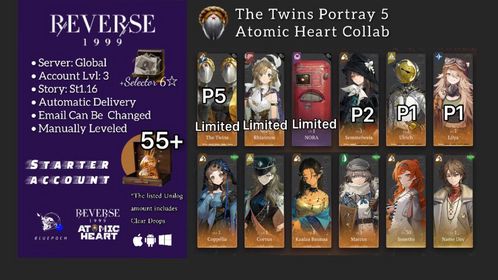 Global | Lv.3 | 6 ☆: P5 The Twins+Rhiannon+P2 Semmelweis+P1 Ulrich+Corvus+4x6☆+55 Unilog | +Selector 6☆  | ST1.16 | #rv023