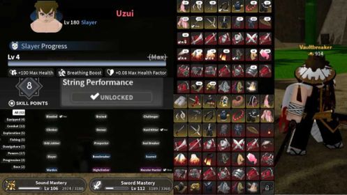 Slayers 2 BEST ACCOUNT CLAN UZUI LVL 180 + BREATHING SOUND UNLOCK SKILL Account Clean X Instant Delivery[ikbl048]