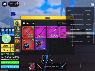ID 574:LV 2800+SANGUINE+CDK+SG RACE SHARK V4 FULL GEAR + Gravity Inven |Unverified Account|Auto Delivery|Blox Fruits