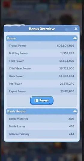WS8 – FC10 Whale Account | 835M+ Power, Full T11 Troops, 39M Arena Power, Transfer Ready