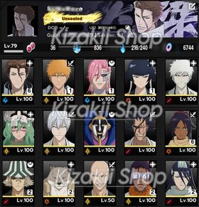 Nuverse Version✨Aizen Max Cost, B6W5🔥🔥B1: IchigoTYBW, Soi Fon & Szayelaporro | B6 Yoruichi, B2 Urahara | 9 Limited with Sign | Team Meta | Verry Cool Aizen🔥🔥Has 6744 Giok, Birthday Unset, Lv79, Farmable | ETC
