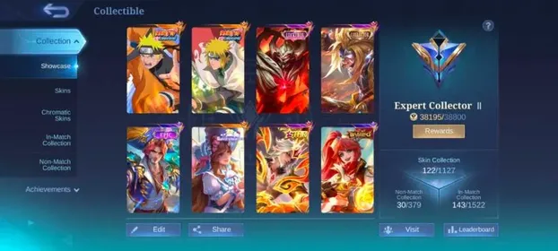 ML# 1528 Naruto Lukas Naruto Minato Gusion collector Badang LUCKYBOX zhask Star Sun EPIC Clint STUN Brody Gaara Vale emblem Max close