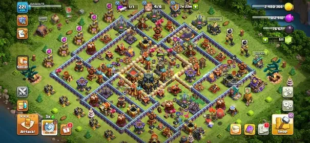TH 17 ALMOST MAX~DEFENSE ALL GOOD- XP 221- /BK 90/AQ 95 /PM 69/GW 70/RJ 44/DD 8-/LOG SUPERCELL ID-/Instant Delivery/Andoid and ios|SCREENSHOTS ON DESCRIPTION✅