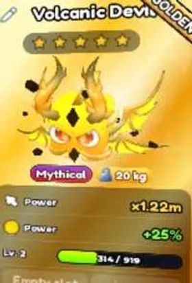 Tap Simulator Reborn | Golden Volcanic Devil