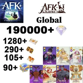 [Global] 190000+ diamonds + all hero recruitment × 1280 + epic recruitment × 290+UP Recruitment Ticket×105+]+God & Demon Selection Chest × 3[See picture] Apple/Android interoperability/AFK Journey