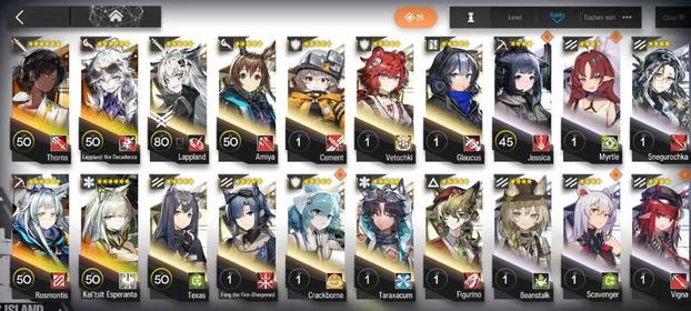 [ Global ] Starter Lappland the Decadenza and Skin + Kaltsit Esperanta + Rosmontis + Thorn + 2 B6 Selector