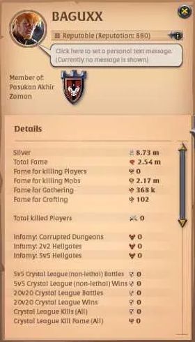 Asia |2,54M Total Fame - 8,73M Silver|T8 Ore Miner Gather Equipment With T7 BattleAxe Build|Take Gmail|Check Screenshot|AO894