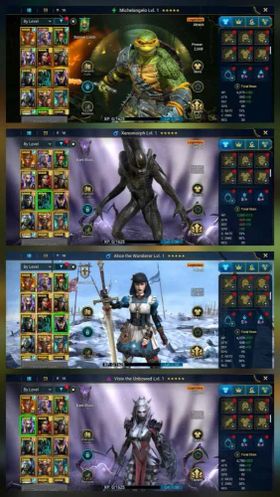 RSL# 468➤1x Mythical◇Sabrael◇Adelyn◇Sun Wukong◇Michelangelo◇Xenomorph◇Alice◇Visix◇651k power➤426 shards➤Changeable email