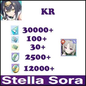 Korean|Snowish Laru|Stellanite Dust:30000+|Cerulean Ticket:100+|Sprout Ticket:30|Silver Disc:2500+|Gold Disc:12000+|Rainbow Disc Pack:1|Rainbow Disc Pack:1|begineer banner not used|Fast delivery DCL18