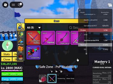 ID 514:LV 2800+SANGUINE+CDK RACE SHARK V4 FULL GEAR + Shadow Inven |Unverified Account|Auto Delivery|Blox Fruits
