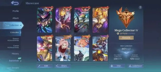 ML# 1554 legend 5 aspirnt 3 zenith Selena KOF Chou Naruto kelea transfer 4 Prime 2 allstar Hanabi collector 4 LUCKYBOX  15  Star 2