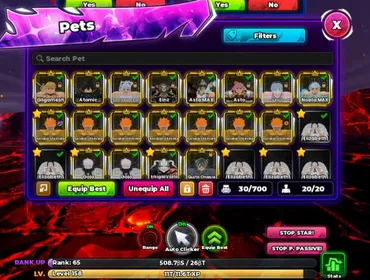 Anime Astral End Game Account - all divine gacha - all gamepass - x350.5BR power(per click) rank 65