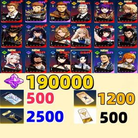 Global server|180000-190000 Essence Stones +All the characters in the picture|Include: 21 SSR Hunter+50 SSR weapons|Custom Draw Ticket：1900-2500| + Rate Up Draw Ticket：450-600 | +|1200+ Weapon Custom Draw Ticket|+|500 2nd Anniversary Special Draw|Initial Account|IOS/Android/PC|Fast and secure delivery|Solo Leveling: Arise