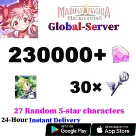 A17【Global Server】🌏230000+Magica Stones+Mabayu Aki-Hollow Woman+Magia Key×30+27 Random Five-Star Characters+Account story is complete/Android/iOS Interoperability