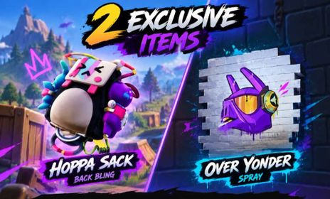 [2 Items] Fortnite Twitch Drops | Over Yonder Spray + Hoppa Sack Back Bling