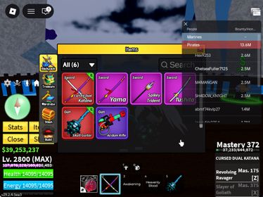 ID 513:LV 2800+SANGUINE+CDK+SG RACE ANGEL V4 FULL GEAR + Venom Portal |Unverified Account|Auto Delivery|Blox Fruits