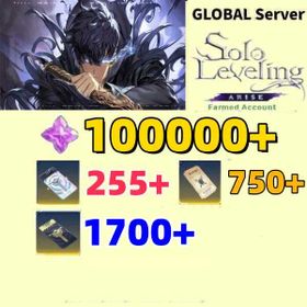Global server|100000+ Essence Stones +18 SSR Hunter|+|40 SSR weapons |Custom Draw Ticket：1700+| + Rate Up Draw Ticket：255+ | +|750+ Weapon Custom Draw Ticket||Initial Account Only completed the beginner tutorial|IOS/Android/PC|Fast and secure delivery|Solo Leveling: Arise