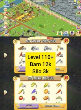 Hay Day Level 110 Account | 📦 12K Barn | 🌾 3K Silo | 💎 813 Diamonds