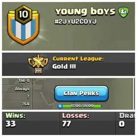 Clan Level 10.9 ll Young boys ll capital 7 ll cheap