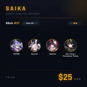 Male MC + SW999 + Sparxie + Sparkle + Dan Heng • Permansor Terrae + 2 Golden Companions