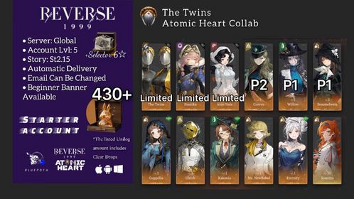 Global | Lv.5 | 6 ☆: 430 Unilog+ The Twins+Nautika+Anjo Nala+P1 Semmelweis+P2 Corvus+Selector 6☆+6x6☆  | ST2.15 | Novice Banner Available | #rv017